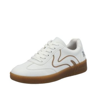 Rieker Sneaker Low - Weiß / Camel Kunstleder