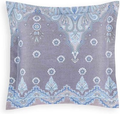 Bassetti Kissenhülle zu BW Isolabella Azurblau 100% reiner Baumwollsatin Lizens/Ze