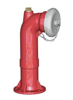 Löschwassersauganschluss DIN 14244 Form A mit Peilstutzen Löschwasserentnahme