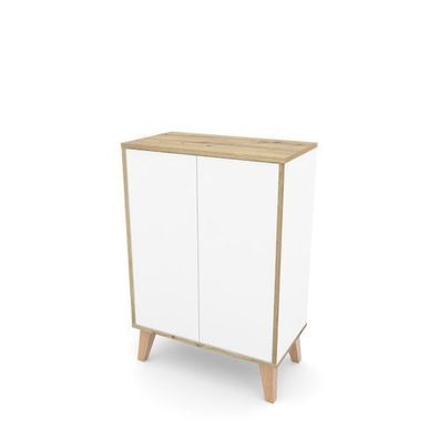 Badkommode MORENA mit 2 Türen, Weiß/Eiche