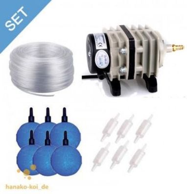 Hailea ACO-208 Teichbelüftungs-Set mit Belüftersteinen
