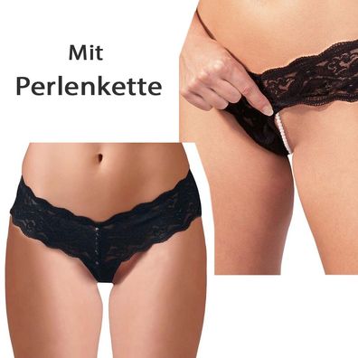 Rio-String Perlenkette dessous Slip Panty Reizwäsche Tanga S M L XL "Paola" E12