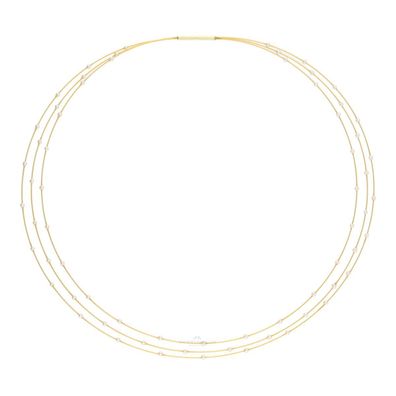 JuwelmaLux Perlen Brautcollier Stahlseil goldplattiert mit Süßwasser Zuchtperlen JL40