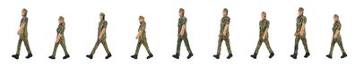 Faller H0 151750 Figuren-Set "Soldaten im Gleichschritt" ( 9 Stück) 1:87