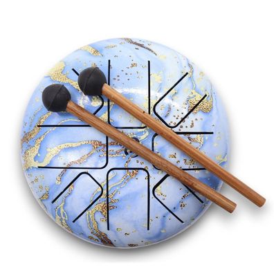 Steel Tongue Drum Blue Sky – 8-Ton Klanginstrument f. Meditation & Klangtherapie