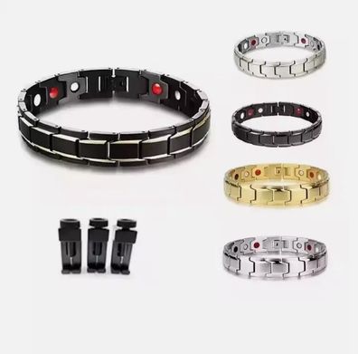 Germanium Titan Stahl Stein Armband Heil Magnet Armband Farbe Schwarz Weiß Rot