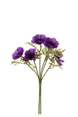 Blumestrauß Mohnblumen Plastik Lila