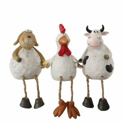 Kantenhocker Farmtiere 20cm 3fach sortiert,