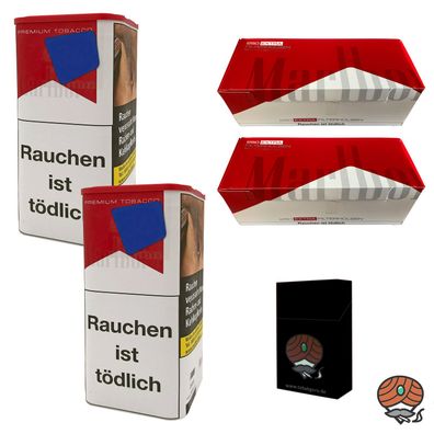 Marlboro Rot Tabak XL Dose 2x 145g, Marlboro Rot Extra Filterhülsen, Zubehör