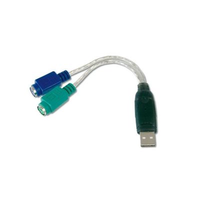 Digitus Adapterkabel USB1.1 -> 2xPS/2 St/Bu 2xMini-Din6/F
