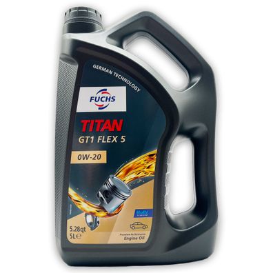 5 L Fuchs Titan Gt1 Flex 5 0W-20 MB 229.71 | 229.72 | BMW LL-17 FE+ | OV0401547