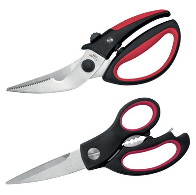 bremermann Geflügelscheren und Haushaltscheren Set 2tlg., rot