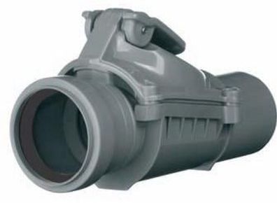 airfit Rückstauklappe DN 50, graumit zusätzlichem Handverschluss