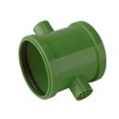 airfit PP-Doppelschiebemuffe Plus DN 110für KG-Rohre, grün