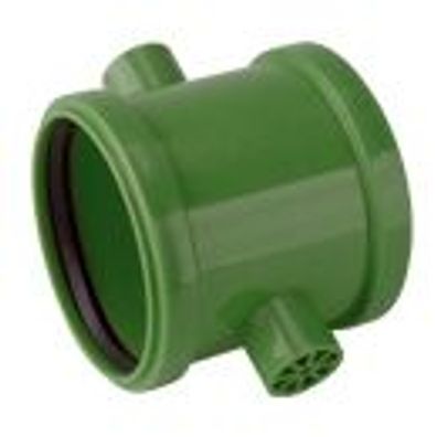 airfit PP-Doppelschiebemuffe Plus DN 125für KG-Rohr, grün