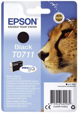 Epson C13T07114012 Original Epson Tintenpatrone schwarz (C13T07114012, 0711, 07114012