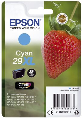 Epson C13T29924012 Original Epson Tintenpatrone cyan High-Capacity (C13T29924012,29XL