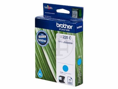 Brother LC22EC Brother LC-22EC 1200Seiten Cyan Tintenpatrone