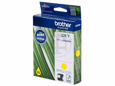Brother LC22EY Brother LC-22EY 1200Seiten Gelb Tintenpatrone