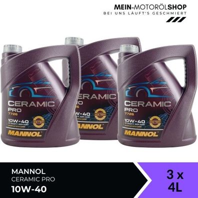 Mannol Ceramic Pro 10W-40 3x4 Liter
