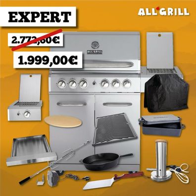 Allgrill Gasgrill Allrounder L - 35 Jahre Jubiläumsaktion inkl. EXPERT Zubehörset (1