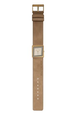 Rolf Cremer Damenuhr Eleganza SAPHIR 509106 Edelstahl, Gold plattiert, Leder, Beige