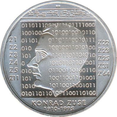 BRD 10 Euro 2010 G Konrad Zuse Silber*