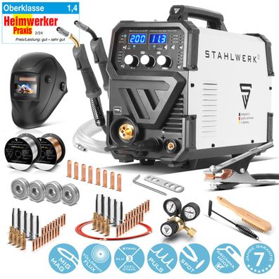 Stahlwerk Schweißgerät MIG MAG 200 Spot Puls Pro Vollausstattung Kombigerät
