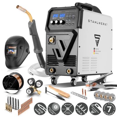 Stahlwerk Schweißgerät MIG 270 Puls Pro Vollausstattung 4-in-1 Schutzgas-Gerät