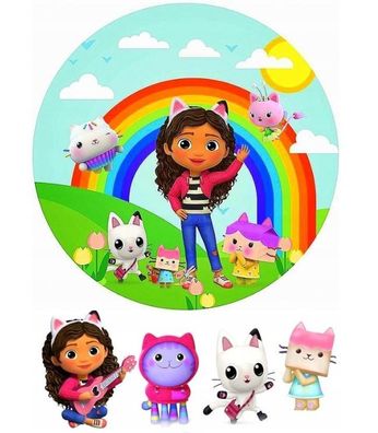 Gabby Dollhouse Essbar Gabby Dollhouse Tortenaufleger Torte Geburstag Zuckermasse