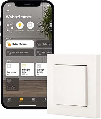 Eve Light Switch – Smarter Lichtschalter, Einfach-, Wechsel- &amp; Kreuzschaltung, ko