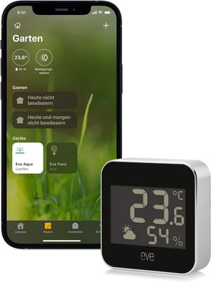 Eve Weather – Digitales Thermometer und Hygrometer mit Wettertrends