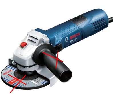 Bosch Professional Winkelschleifer GWS 7-125 (720 Watt, Scheiben-Ø: 125 mm)