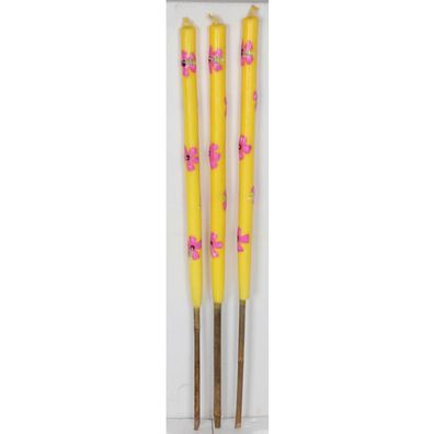 24x Hibiskus Gartenfackel 3er Stab Dekoration Erdspieß Leuchte Licht Beleuchtung