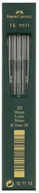 Faber-Castell 127113 Fallmine TK® für Fallminenstift 2 mm Härtegrad 3H tiefschwarz