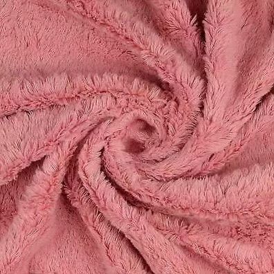 Meterware, Preis pro 0,5 lfdm: Baumwoll-Plüsch, 145 cm breit, altrosa