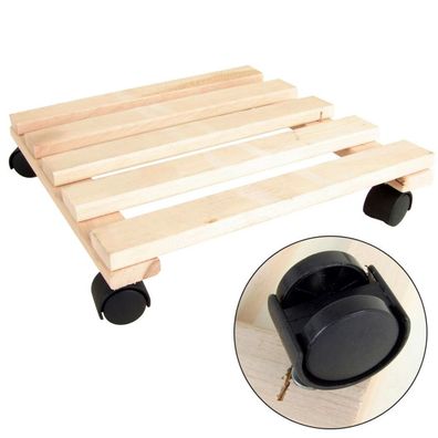 Holz-Pflanzenroller Kübelroller Blumentopf Rollbrett Transportroller Untersetzer