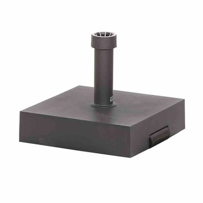 Betonständer 40 kg eckig, anthrazit Kunststoffrohr 19-54 mm, mit Rolle und Handmulde