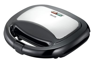 Sandwichtoaster Maker Schwarz Edelstahl Grill Antihaft Panini Waffeln