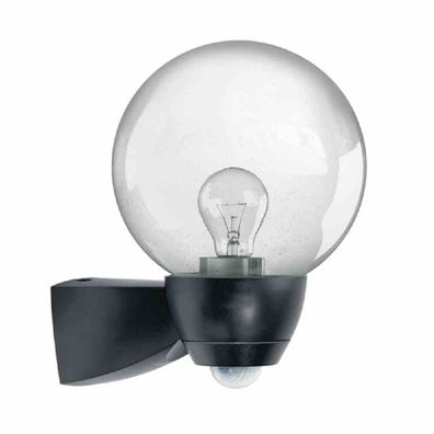 AL Monza/Garda Sensorleuchte 77W HV-Halogenlampe schwarz matt Glas klar Lampe