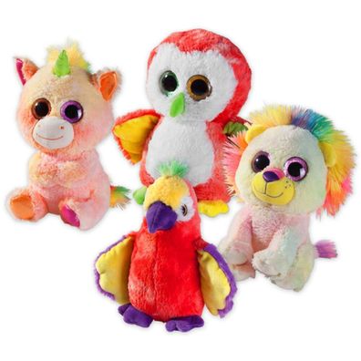 12x Plüschtiere Big Eye Spielzeug Kinder Kuscheln Stoff Glubsch Baby Mädchen