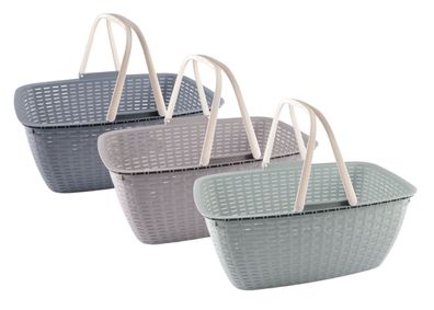 Einkaufskorb 17L Flechtoptik Aufbewahrungskorb Wäschekorb Transportkorb Autokorb