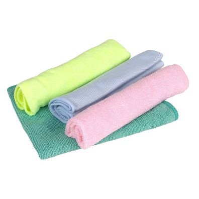 Mikrofasertücher 4er-Set Haushaltstücher Reinigungstuch Glastuch Poliertuch Tuch