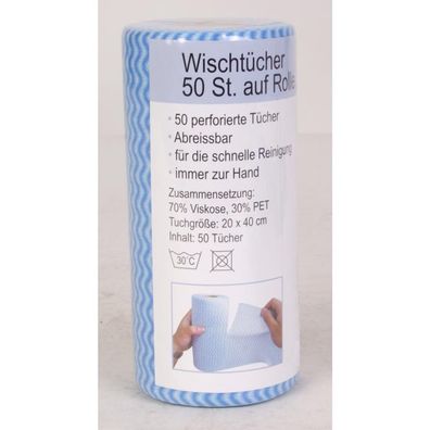 12x 50er Rolle Wischtücher Putzen Reinigen Lappen Großpackung