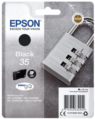 Epson C13T35814010 Original Tintenpatrone schwarz (C13T35814010, 358140,35, 3581, 358