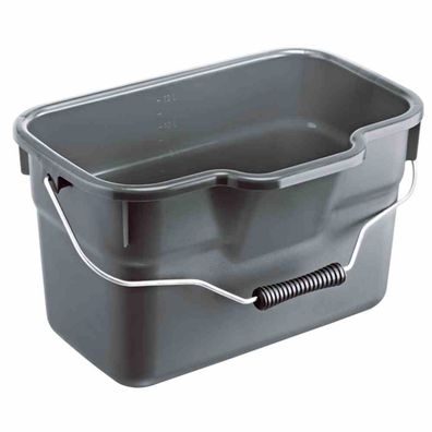 Eimer "Basic" 12 l grau eckig