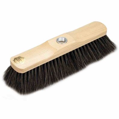 Zimmerbesen Naturhaar naturfarben 29 cm weißer Bart, lackiert