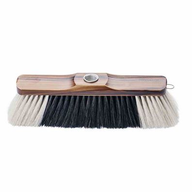 Zimmerbesen m. Gew. braun lackiert weißem Bart, 29 cm