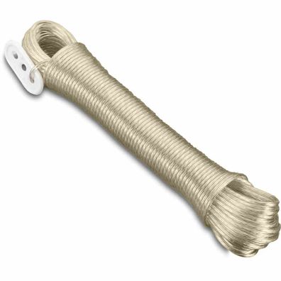 Wäscheleine 20 m PVC mit Stahldrahteinlage und Spanner