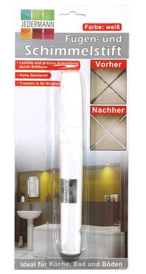 Fugenstift weiß Schimmelstift Fliesenstift Fugenweiß Schimmelentferner Bad Küche